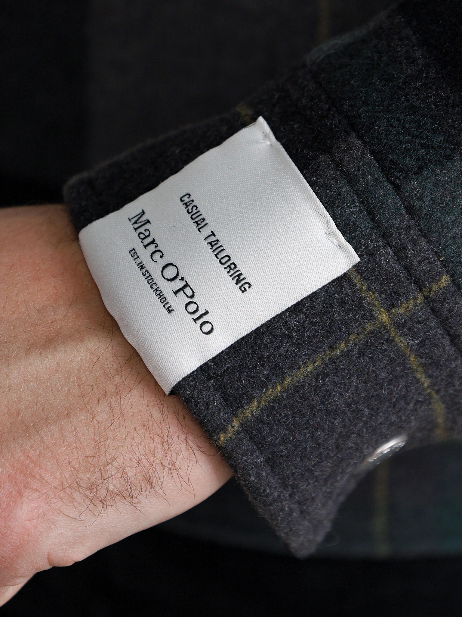 Куртка драповая темно-серого цвета в клетку